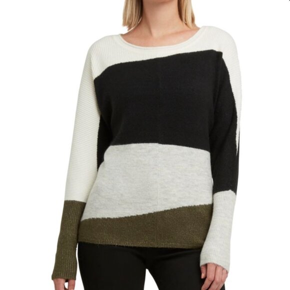 HALSTON Colorblock Dolman Sweater. Size: S - Picture 6 of 9